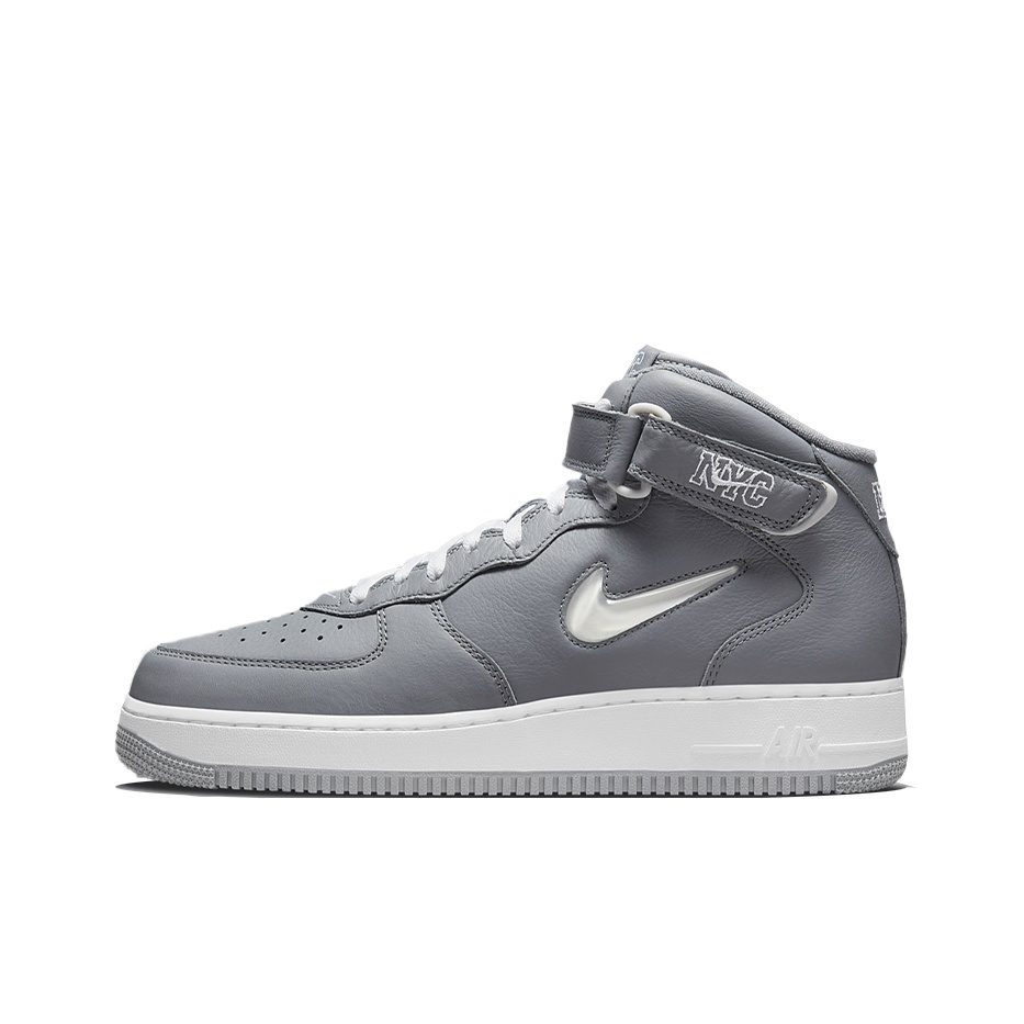 Nike Shoes Air Force 1 - ナイキ エアフォース1 QS ジュエル「NYC クールグレー」多用途ミッドトップスケートボードシューズ ユニセックス