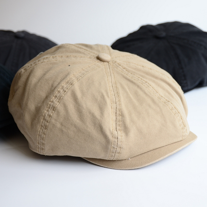 Dad Hat Cotton - キャスケットメンズビッグヘッドキャップ,ピーキーハット,カジュアルコットン,ヴィンテージ,プレーンベレー帽,イングリッシュバイザー,ギャツビー,フラットハット,探偵帽子