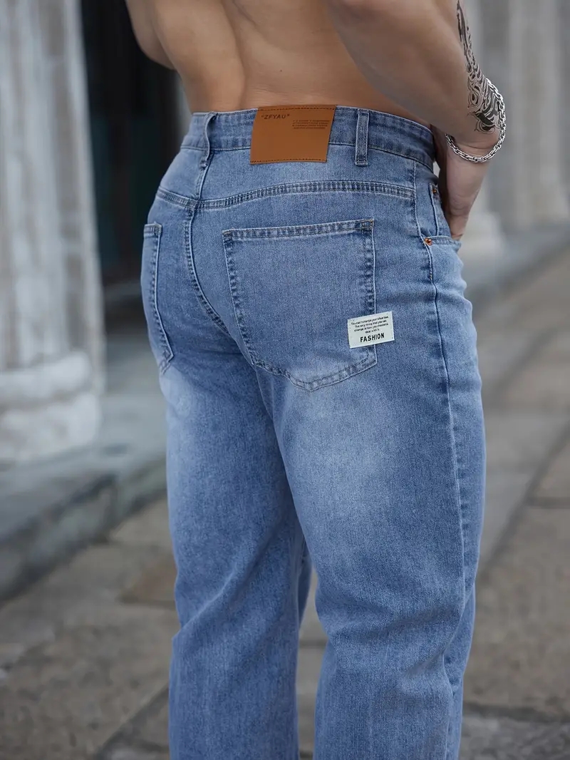 Levis Jeans 501 - 2025 夏薄型メンズストレッチだぶだぶのジーンズ弾性ウエスト刺繍ビジネスカジュアルストレートデニムパンツクラシックスタイル男性