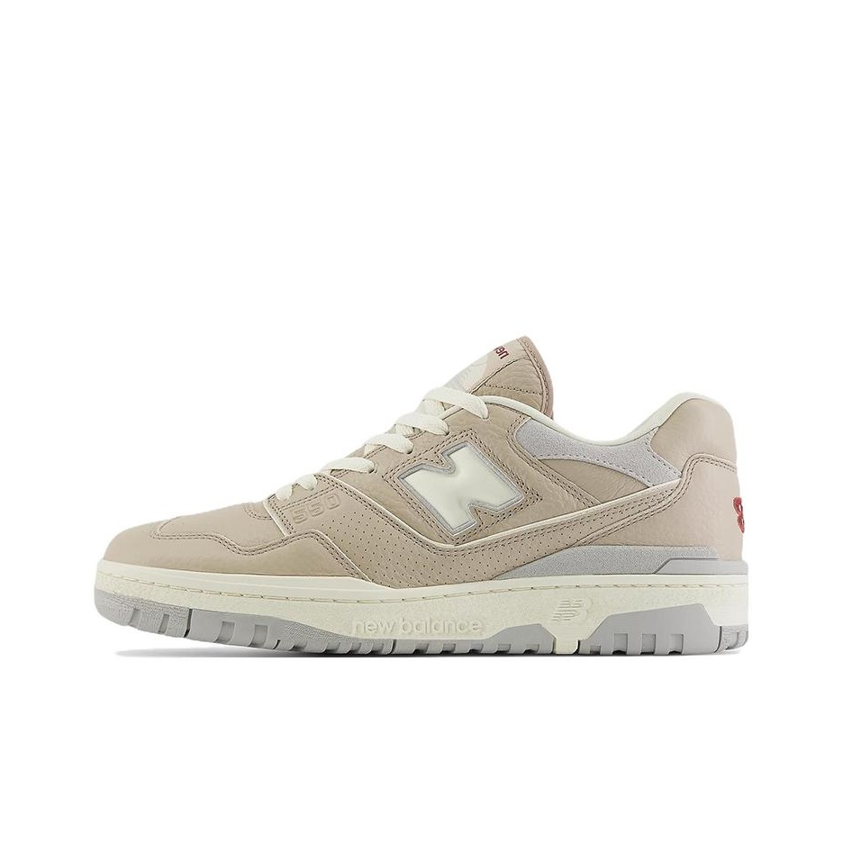 New Balance Shoes 550 - ニューバランス NB 550 レザークッション、耐摩耗性ロートップヴィンテージバスケットボールシューズ ユニセックス ベージュブラウン