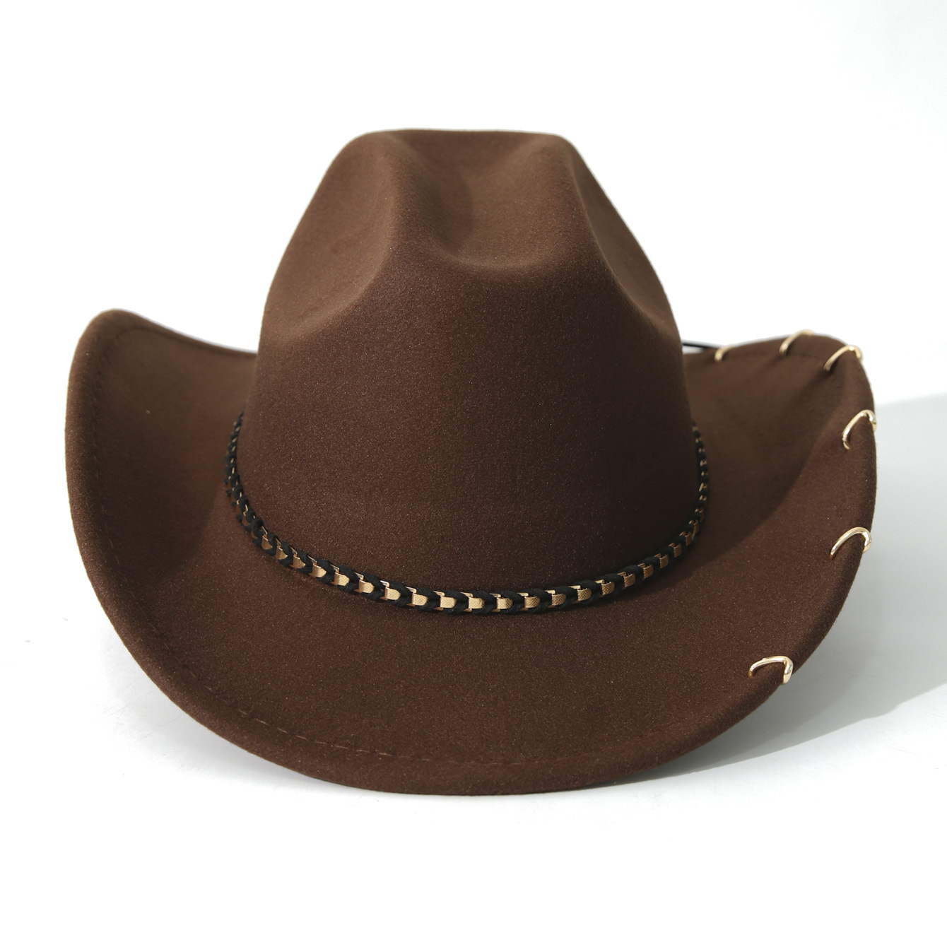 リベット付きフェルトカウボーイハット、ウェスタンリベットカウ - Cowboy Hat Straw のレビューと価格