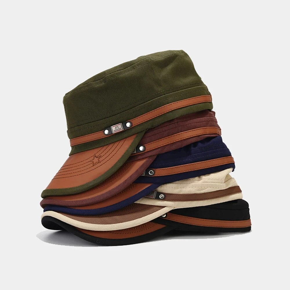 カジュアル士官候補生帽子男フラットトップキャップファッション - Dad Hat Cotton のレビューと価格
