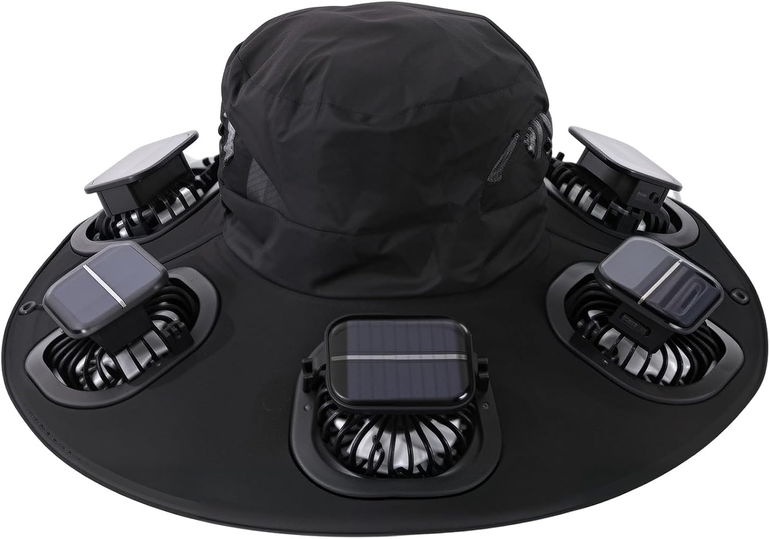 ホット6ファンソーラーファンハット通気性UVカットワイドブリ - Sun Hat Wide Brim のレビューと価格