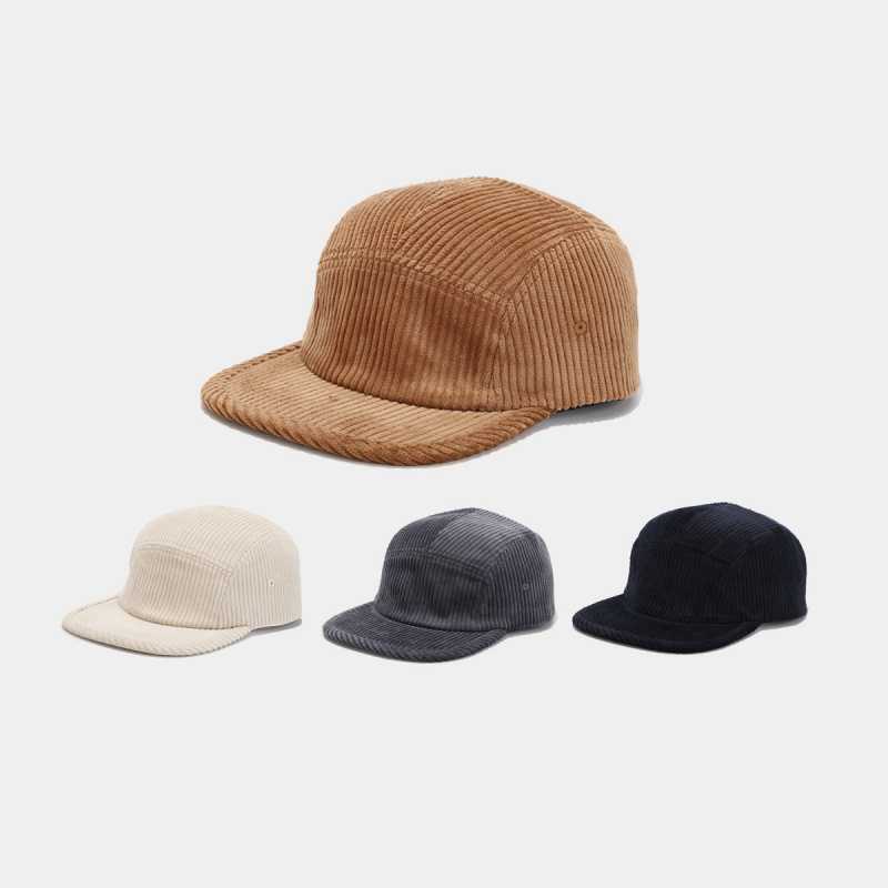 コーデュロイ5パネルキャンプキャップ、調節可能なユニセックス - Corduroy Cap 5 Panel のレビューと価格