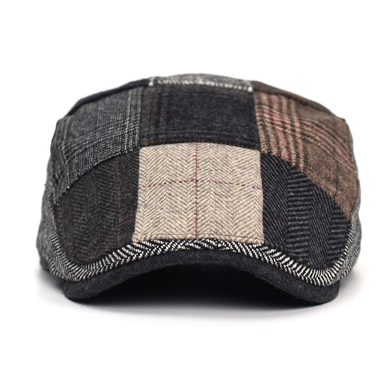 ハイエンドクラシックメンズパッチワークキャスケット帽子アイビ - Dad Hat Cotton のレビューと価格