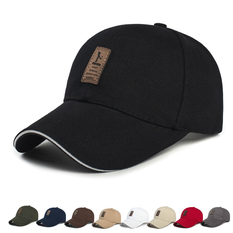 夏の女性男性構造野球帽固体綿調節可能なスナップバックサンハッ - Baseball Cap Structured のレビューと価格